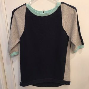 Anthropologie Field Flower colorblock sweater XS